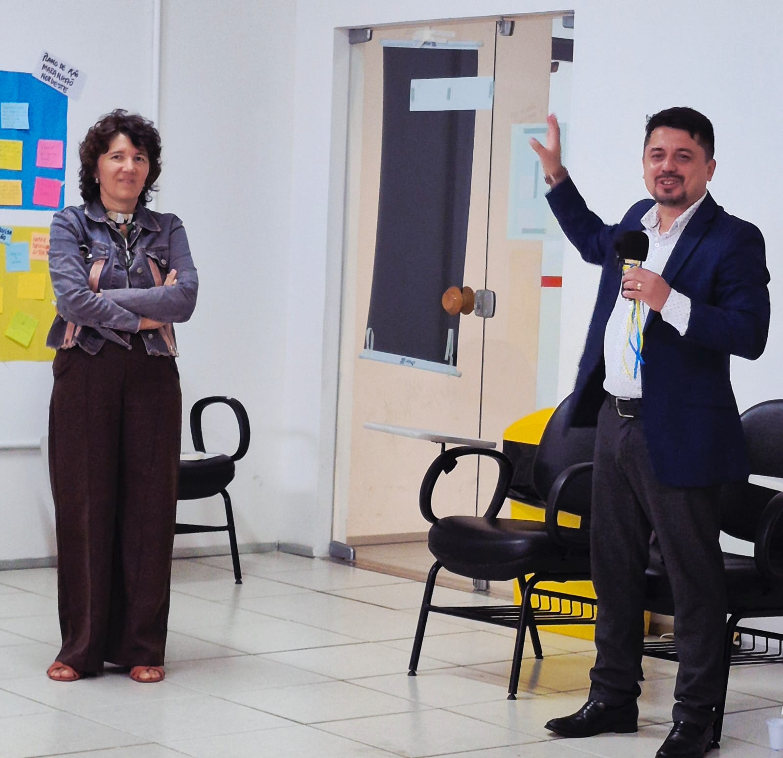 Islãncia Sousa, pesquisadora da Fiocruz Pernambuco e Willian Vieira, superintendente de At~encção Primária do estado do Maranhão.